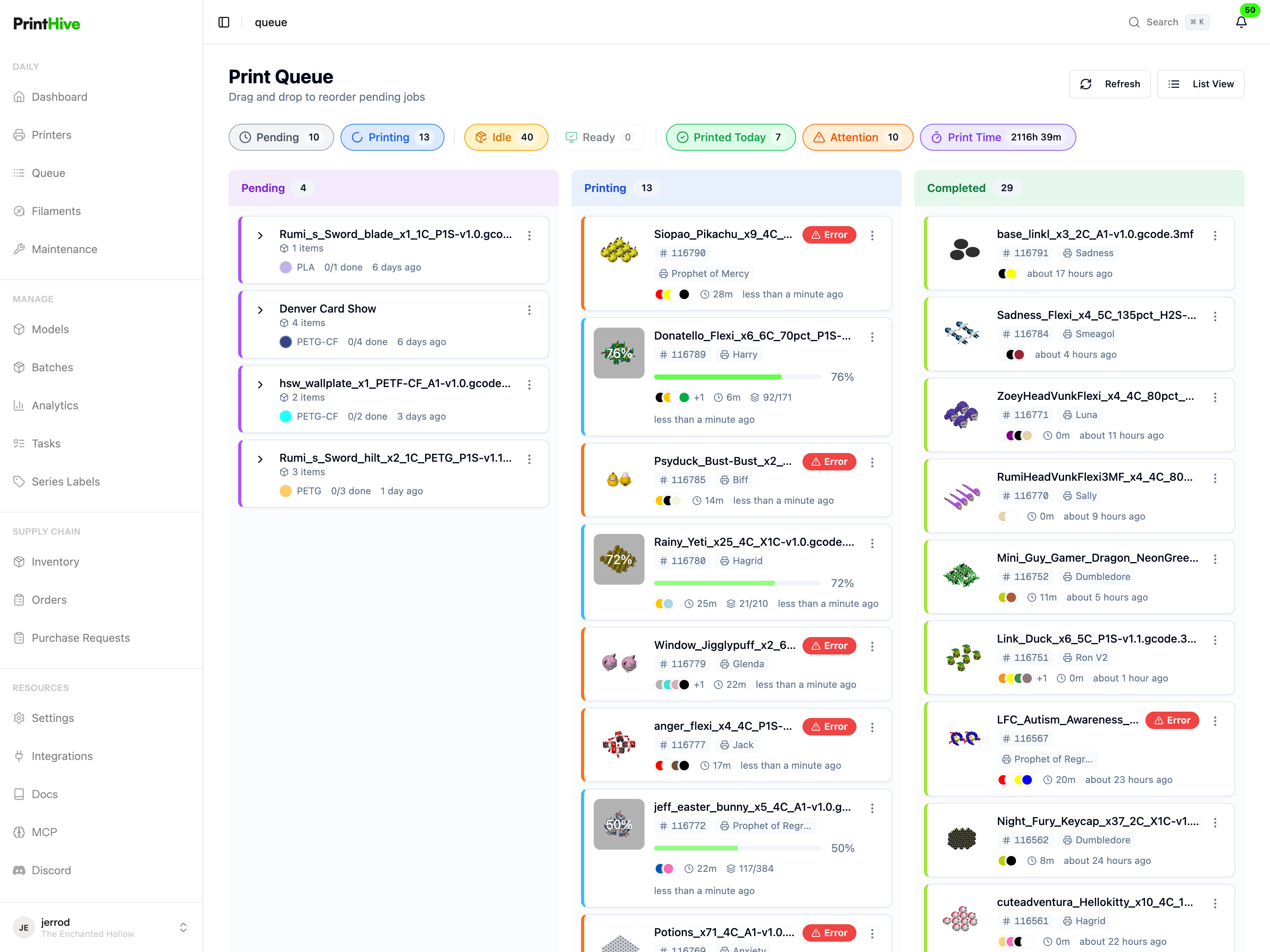 Smart Queue in Print Hive